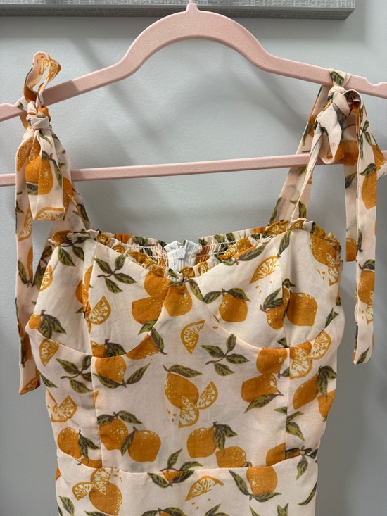 o.p.t. Lemon Print Ruffle Mini Dress - Picture 4 of 6